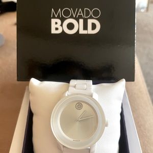 White Ceramic Movado Watch.